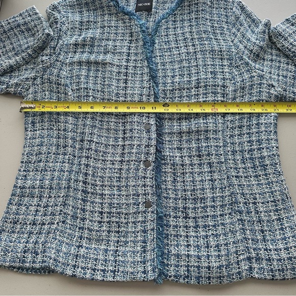 NIC+ZOE ‘Under The Sea’ Tweed Jacket Women’s Size XL - Picture 8 of 10
